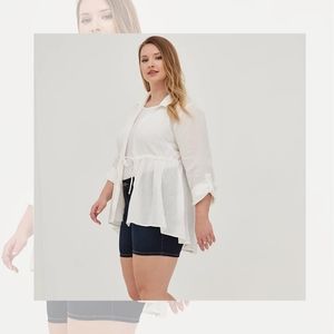 Torrid Textured Gauze Tie Waist Kimono